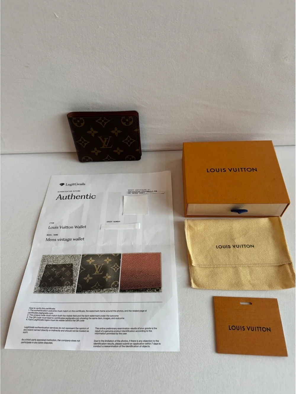Louis Vuitton Monogram Multiple Bifold Wallet 1993 France RA0923 w/Box Dust Bag